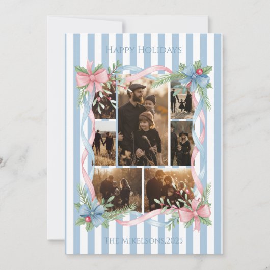 パステルカラーのキャンディーケーン ファミリー クリスマス (正面)