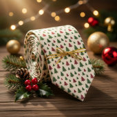 パステルカラーのクリスマスツリー ネクタイ