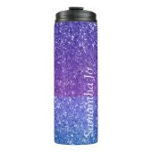 パステルカラーのグリッターと名前 タンブラー (正面)