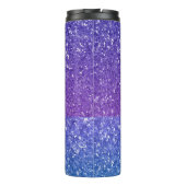 パステルカラーのグリッターと名前 タンブラー (裏面)