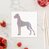 パステルカラーのグレート・ダン スタンダードカクテルナプキン (インサイチュ)