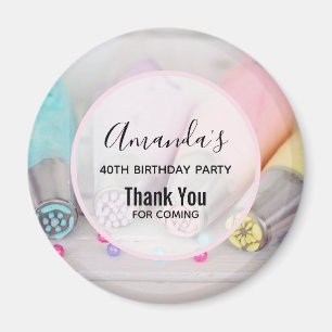 パステルカラーのケーキデコレーション ツールありがとう マグネット