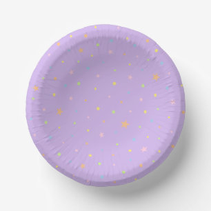 パステルカラーのコンフェティ バースデー ペーパー ボウル