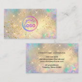パステルカラーのゴールデンクラウドあなたのロゴ 名刺 (正面/裏面)