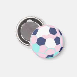 パステルカラーのサッカーボール マグネット