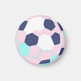 パステルカラーのサッカーボール マグネット