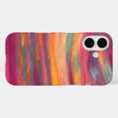 パステルカラーのサンセット抽象油絵フロー Case-Mate iPhoneケース (裏面 (横))