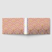 パステルカラーのシェルパターン ゲストブック (全面)