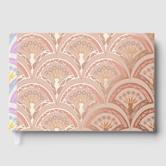 パステルカラーのシェルパターン ゲストブック (正面)