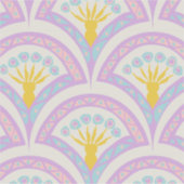 パステルカラーのシェルパターン シール (正面)