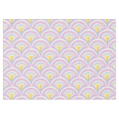 パステルカラーのシェルパターン テーブルクロス (正面(横))