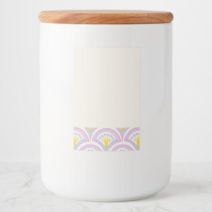 パステルカラーのシェルパターン フードラベル