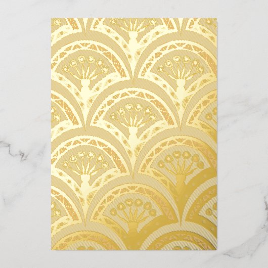 パステルカラーのシェルパターン 箔シーズンカード (正面)