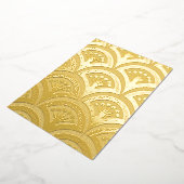 パステルカラーのシェルパターン 箔シーズンカード (回転した状態)