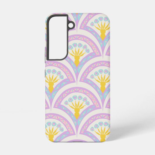 パステルカラーのシェルパターン SAMSUNG GALAXYケース (裏面)