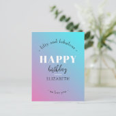 パステルカラーのシンプルなデザイン ポストカード (スタンド正面)