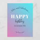 パステルカラーのシンプルなデザイン ポストカード (正面)