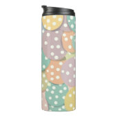 パステルカラーのシームレスな水玉模様パターン タンブラー (回転右)