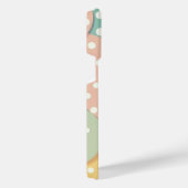 パステルカラーのシームレスな水玉模様パターン iPhoneケース (右側面)