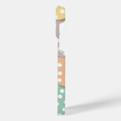 パステルカラーのシームレスな水玉模様パターン iPhoneケース (左側面)