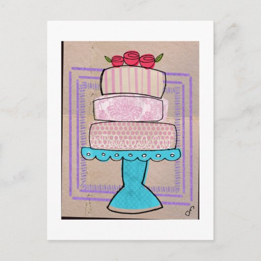 パステルカラーのタワー ポストカード (正面)