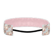 パステルカラーのテディベアが花を持ってオーバーオールを着ている アスレチックヘッドバンド (裏面)