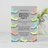 パステルカラーのハイキングブーツカスタマイズ 招待状 (スタンド正面)