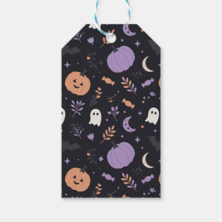 パステルカラーのハロウィンスポーキーかわいいギフトタグ ギフトタグ