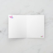 パステルカラーのハートの水彩画 サンキューカード (内部)