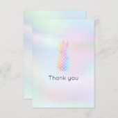 パステルカラーのパイナップル感謝していタお前 サンキューカード (正面/裏面)