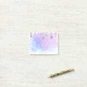 パステルカラーのパス ポストイット (デスク上)