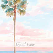 パステルカラーのパームビーチ海岸壁画 ポスター
