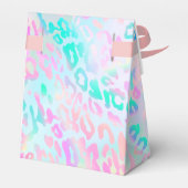 パステルカラーのヒョウ皮 フェイバーボックス (裏面サイド)