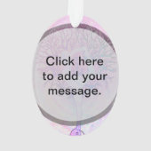 パステルカラーのピンクのヨガの木の女性 オーナメント (裏面)