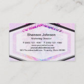 パステルカラーのピンクのヨガの木の女性 名刺 (裏面)