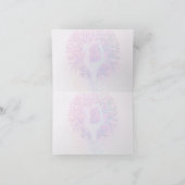 パステルカラーのピンクヨガツリーウーマン カード (内部)