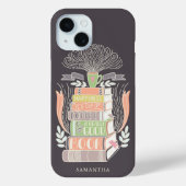 パステルカラーのブックスとコーヒー好き Case-Mate iPhoneケース (裏面)