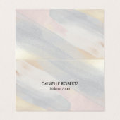 パステルカラーのブラシストロークの背景 名刺 (外部フラット)