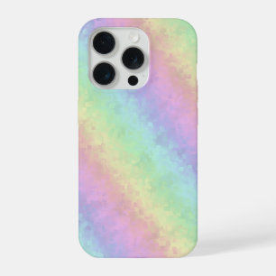 パステルカラーのブロック 3D レインボーアート iPhone 15 PROケース