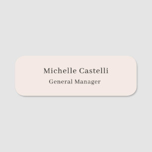 パステルカラーのプロフェッショナルでクラシカルでシンプルなデザイン 名札