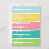 パステルカラーのペイントパーティー 誕生日パーティー 招待状 (裏面)