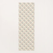 パステルカラーのボヘミアンチャームが漂う、華やかなフォークアートの鳥 ヨガマット (裏面)