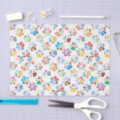 パステルカラーのマットPawprints 薄葉紙 (クラフト)