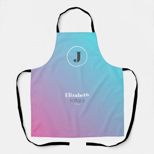 パステルカラーのミニマルデザイン エプロン (正面)