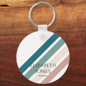 パステルカラーのミニマルデザイン キーホルダー (正面)