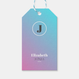 パステルカラーのミニマルデザイン ギフトタグ