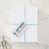 パステルカラーのミニマルデザイン ギフトタグ (より糸付き)