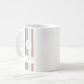 パステルカラーのミニマルデザイン コーヒーマグカップ (正面左)