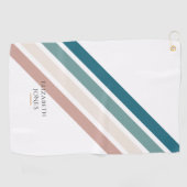 パステルカラーのミニマルデザイン ゴルフタオル (横)