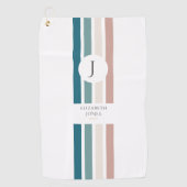 パステルカラーのミニマルデザイン ゴルフタオル (正面)